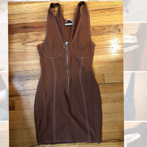 Urban Outfitters Dresses & Skirts - Urban Outfitters brown/white bodycon dress